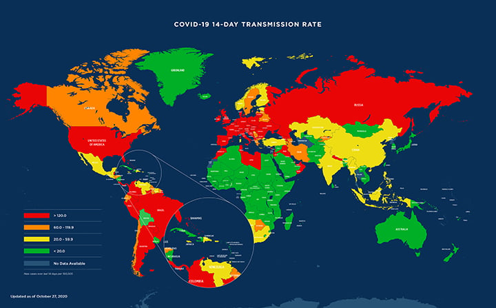 14 Day Transmission Rate Map