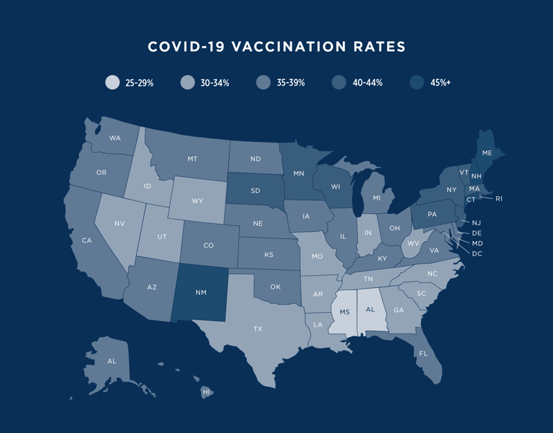 14 april states vax map