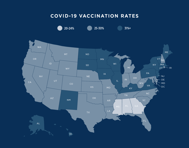 31 march states vax map