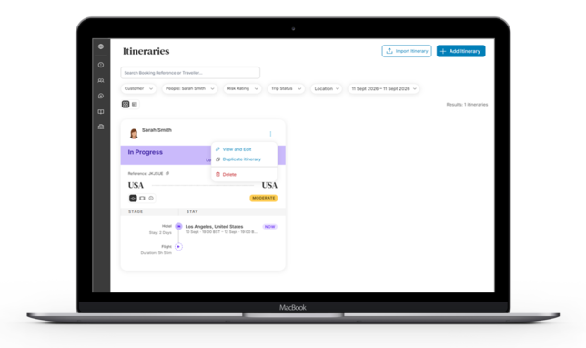 Duplicate Itinerary