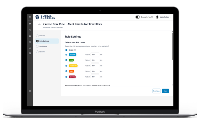 Email Alerts to Travelers - Alert Risk Levels-1