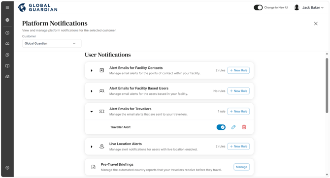 Email Alerts to Travelers - User Notifications
