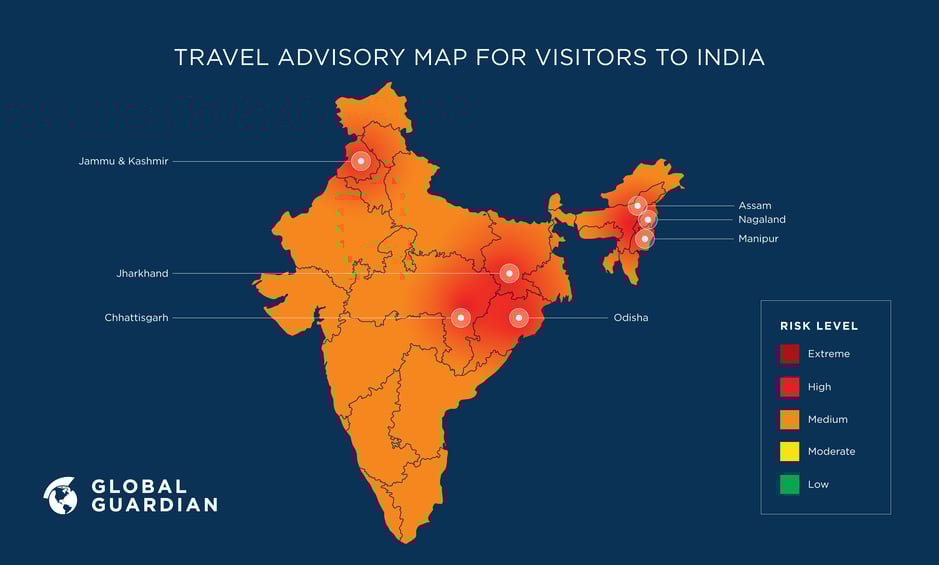 is india safe map
