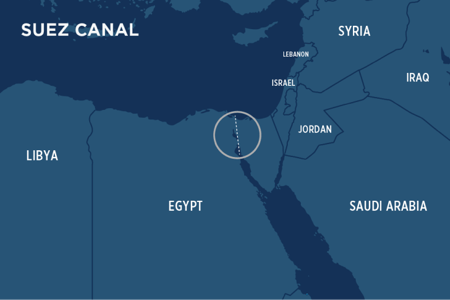 suez canal chokepoint map