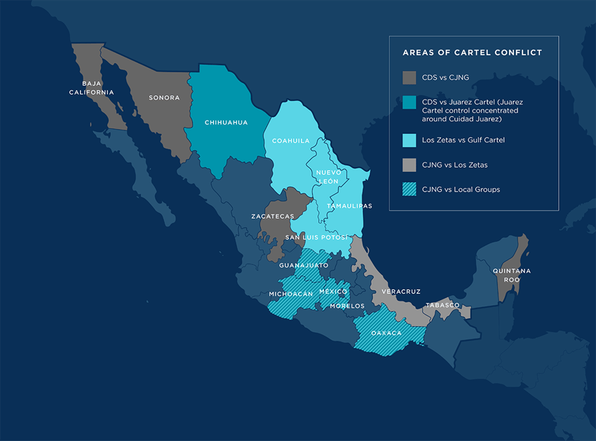 Mexico cartel map