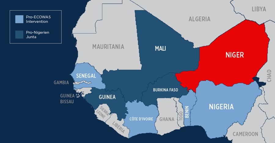 Map of Sahel region.