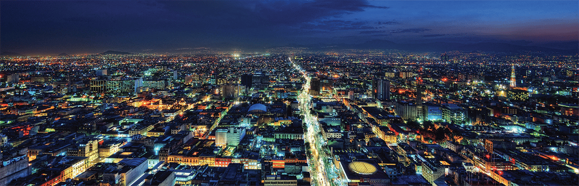 Mexico City in Mexico, one of the most dangerous countries in the Americas.