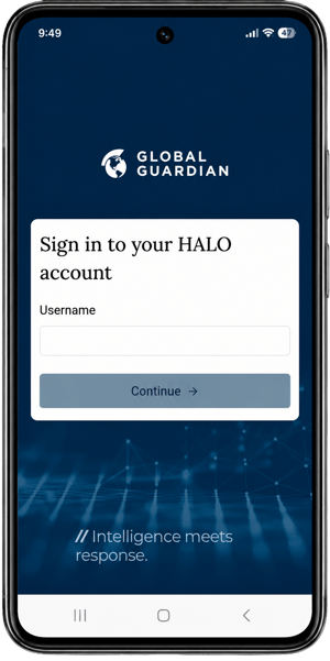 HALO - Android - Sign in