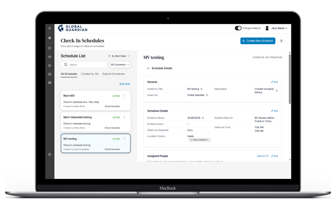 HALO - Check-In Schedules - Create Schedule - Scheduled Check-Ins-1