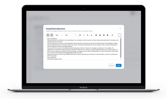 HALO - Email Introduction
