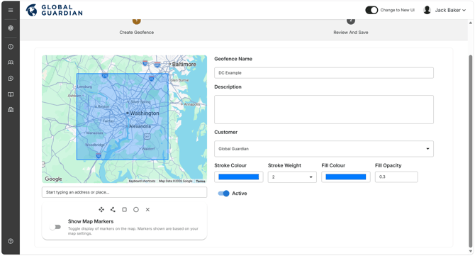 HALO - Geofences - Create Geofence