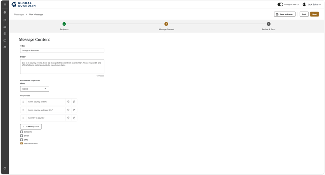 HALO - Mass Messaging - Message Content