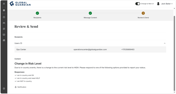 HALO - Mass Messaging - Review & Send