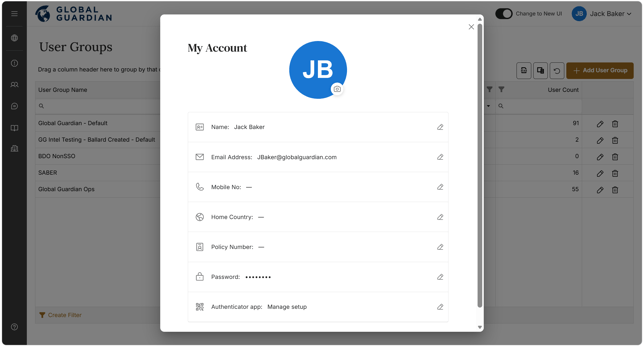HALO - My Account