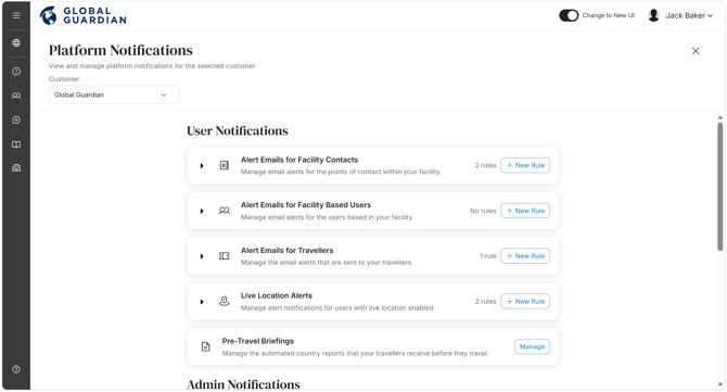 HALO - Platform Notifications - New Rule