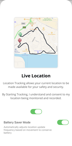 HALO App - Live Location Enabled