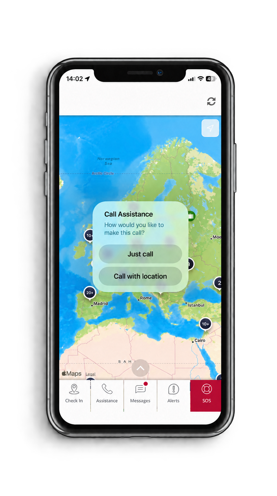 Phone mockup with soft gray drop shadow-8