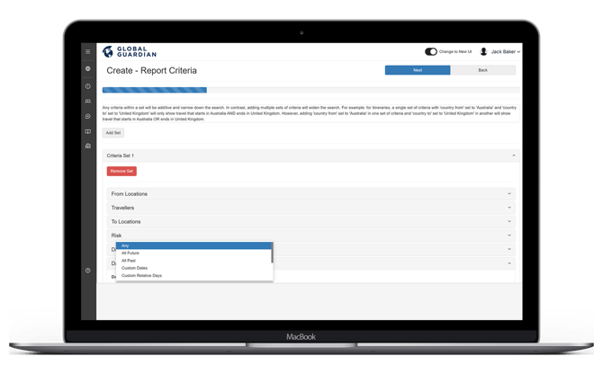 Reports - Create Report - Itineraries - Date Range-1