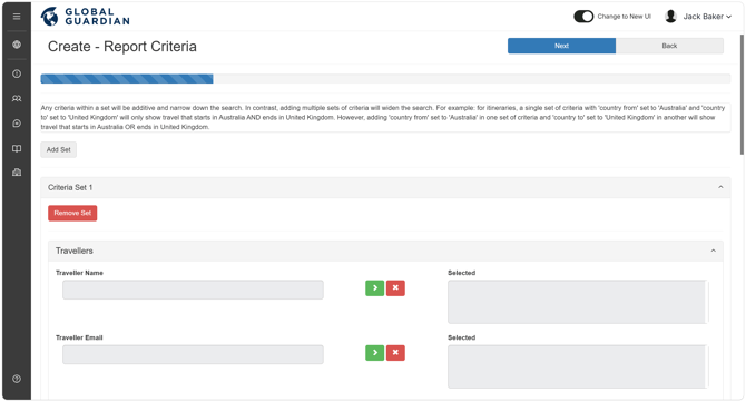 Reports - Report Criteria