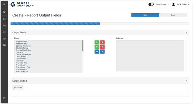 Reports - Report Output Fields