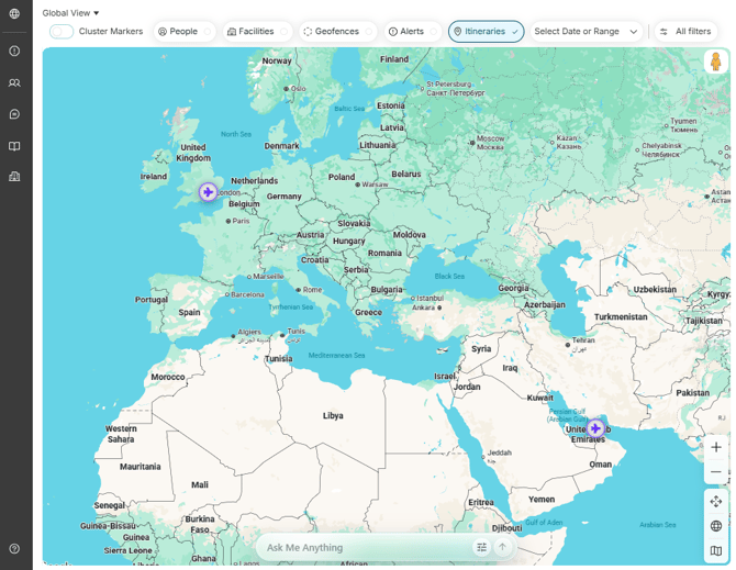 Travel Itineraries_Map View Itineraries