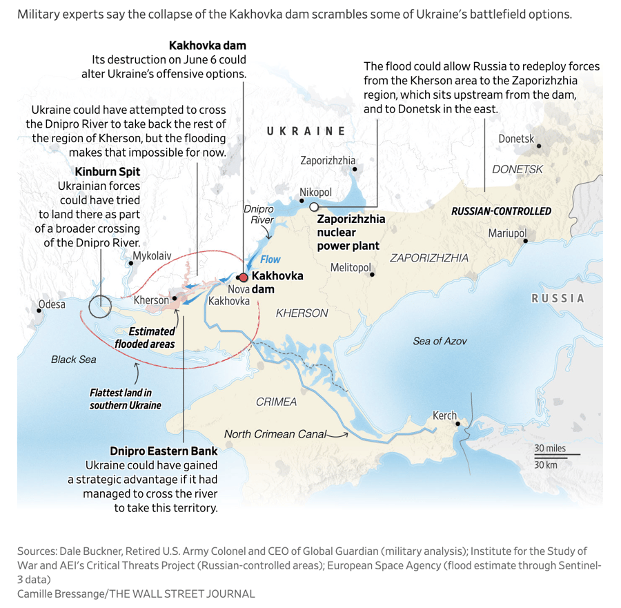 Ukraine Military Analysis Map in WSJ