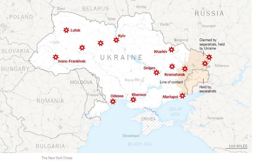 ukraine map attacks